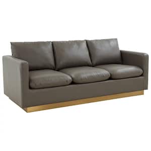 Nervo 84 in. Square Arm 3-Seater Removable Covers Sofa in Grey