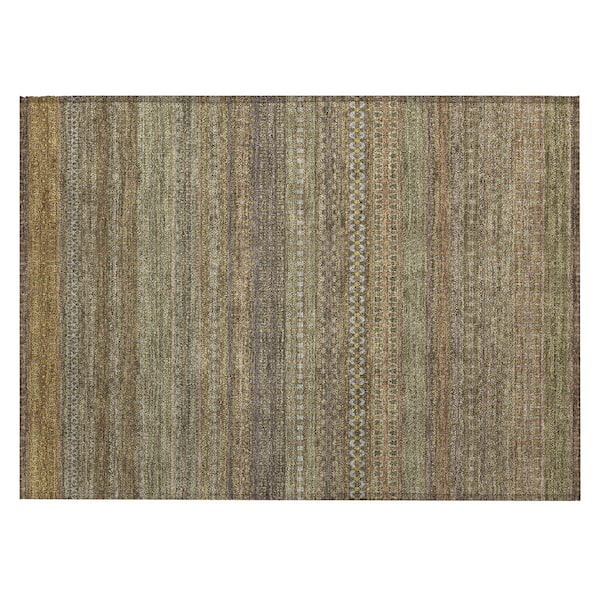 Addison Rugs Chantille ACN527 Khaki 1 ft. 8 in. x 2 ft. 6 in. Machine Washable Indoor/Outdoor Geometric Area Rug