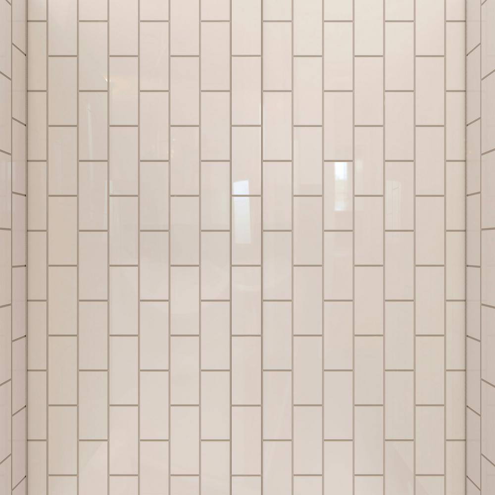 DreamLine Modern Biscuit Acrylic 41'' Corner Shower Backwall Kit