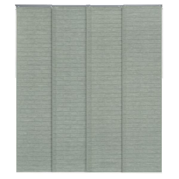 Blushing Hippo Adjustable Sliding Panel Track Blinds Partition Curtain Closet Curtain slats up to 86 in. W x 96 in. L