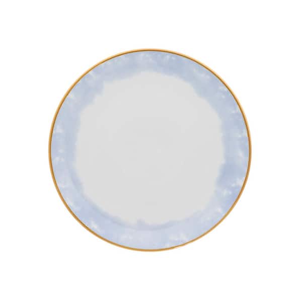 Manhattan Comfort 8.46 in. Coup Blue and Yellow Salad Plates (Set of 12)