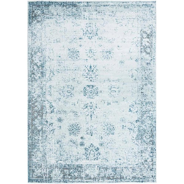 Sofia Casino Light Blue 10 ft. x 14 ft. 1 in. Area Rug