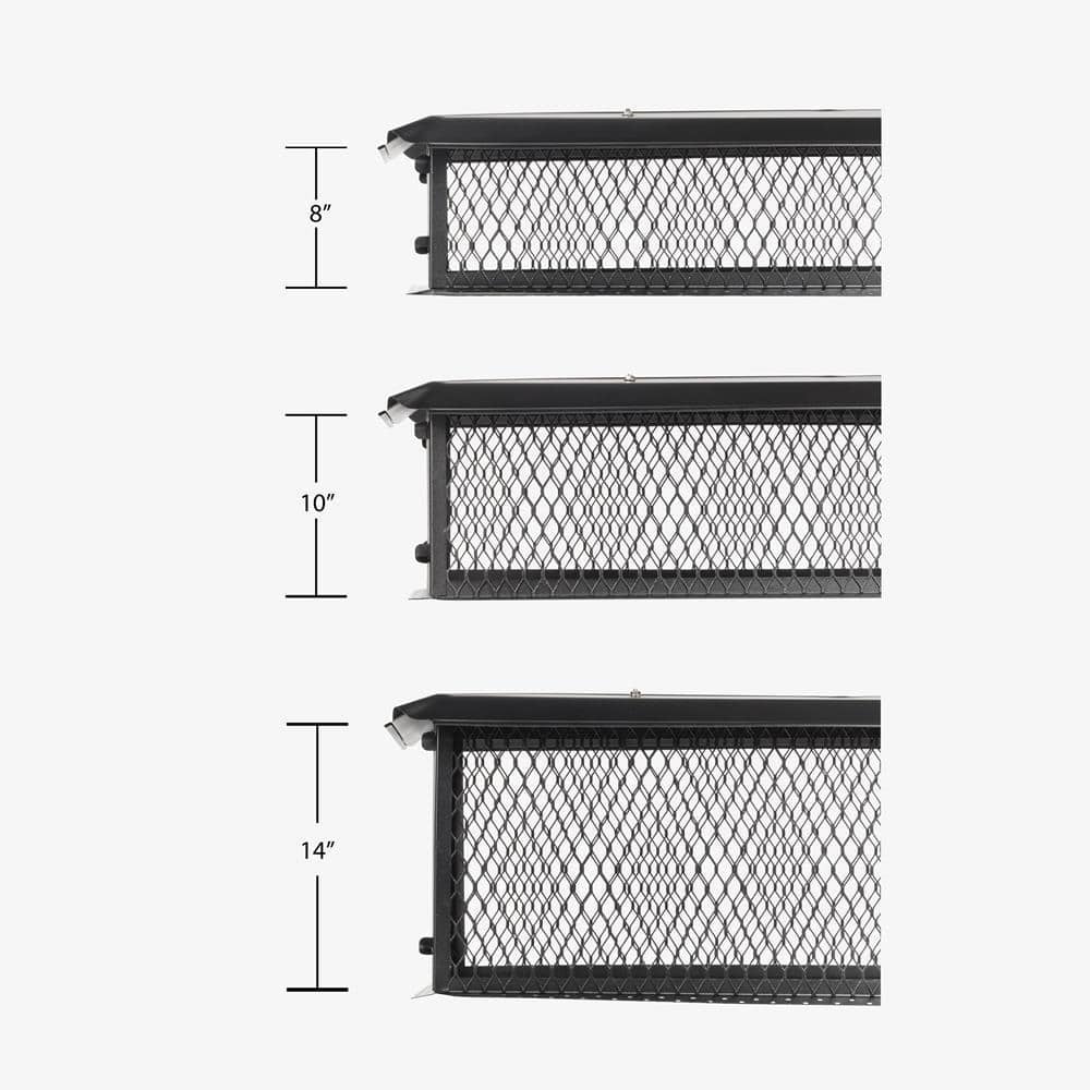 Rectangular Black Galvanized Steel Multi-Flue Chimney Cap