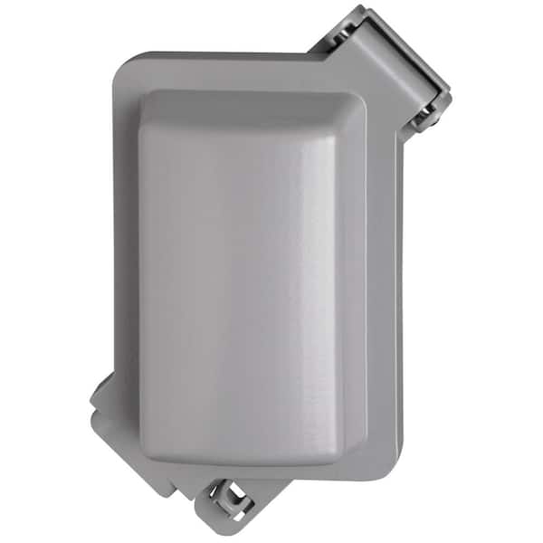 Pass and Seymour Single Gang Cast Aluminum While-In-Use Weatherproof Cover, Gray