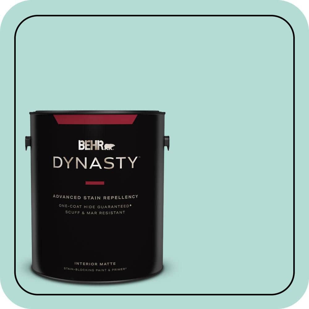 1 gal. #490C-3 Balmy Seas Matte Interior Stain-Blocking Paint and Primer