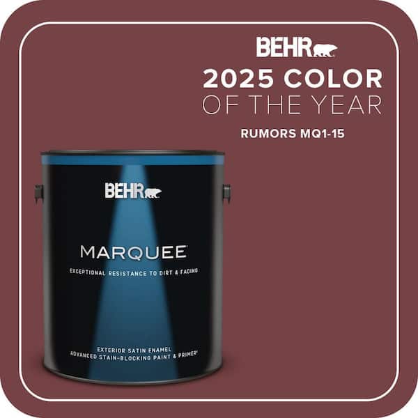 BEHR MARQUEE 1 gal. #MQ1-15 Rumors Satin Enamel Exterior Paint & Primer