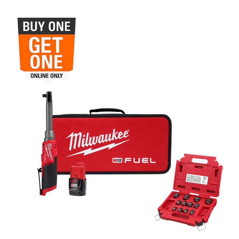 Milwaukee M12 FUEL 12V Lithium-Ion Brushless 3/8 in. Extended