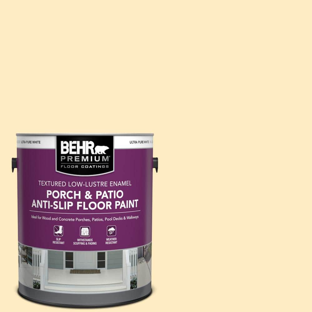 1 gal. #P260-2 Yogurt Textured Low-Lustre Enamel Interior/Exterior Porch and Patio Anti-Slip Floor Paint price history on PriceWatchPro