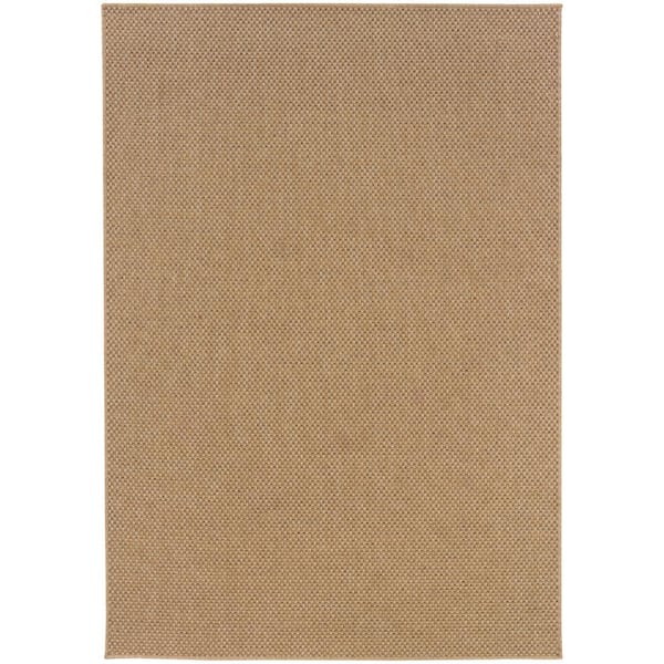 Sanibel Natural 9 ft. x 13 ft. Indoor/Outdoor Patio Area Rug