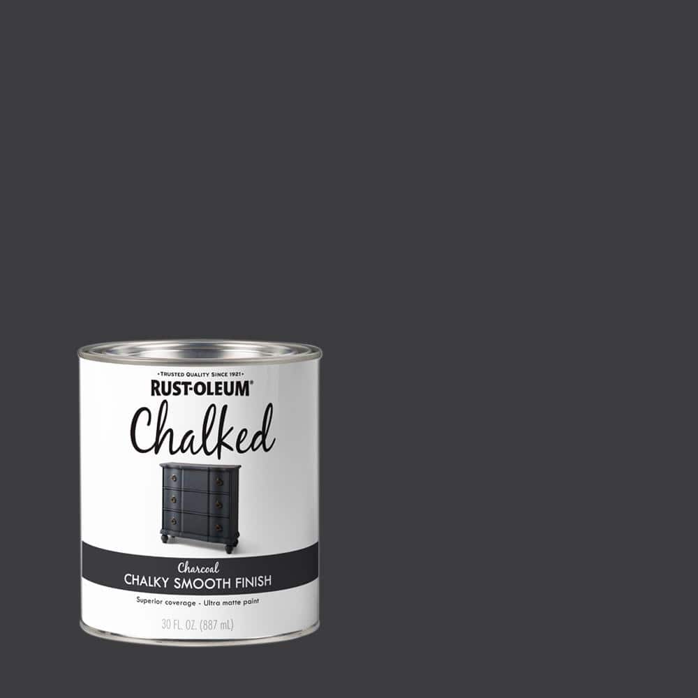 Rust-Oleum 30 oz. Charcoal Ultra Matte Interior Chalked Paint (2 Pack ...