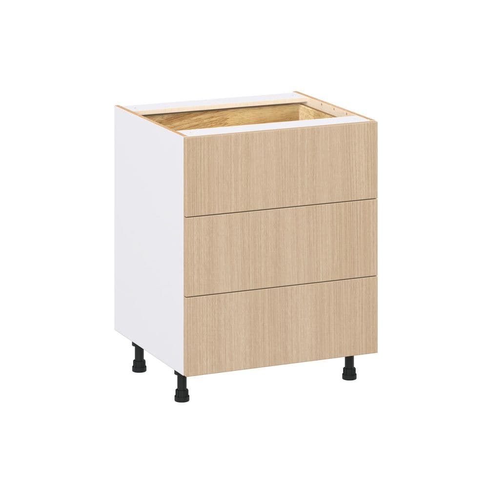 Timberline 27 in. W x 24.5 in. D x 34.5 in. H Assembled Shaker Drawer Base Kitchen Cabinet in Mojavi Oak with 4-Drawers price history on PriceWatchPro