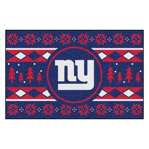 New York Giants Holiday Sweater Dark Blue 1.5 ft. x 2.5 ft. Starter Area Rug