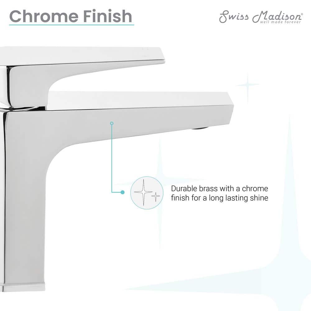 Voltaire Modern Elegance Chrome Single-Handle Bathroom Faucet