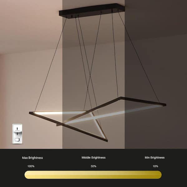 UMEILUCE 2 Lights Triac Dimmable Integrated LED Black Triangle
