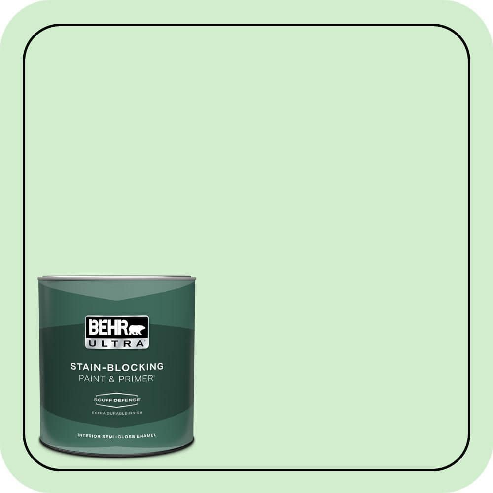 1 qt. #450A-2 Kiwi Squeeze Extra Durable Semi-Gloss Enamel Interior Paint & Primer price history on PriceWatchPro