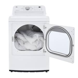 7.3 cu. ft. Large Capacity Vented Electric Dryer with Sensor Dry and Transparent Glass Door in White