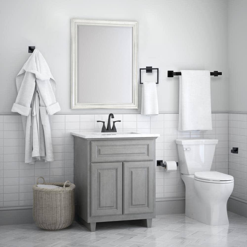 Matte Black 5-Piece Stainless Steel Bathroom Hardware Set