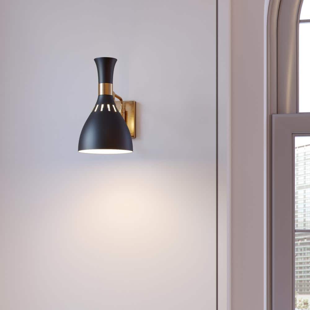 Ellen Degeneres Midnight Black Steel Swing Arm Sconce