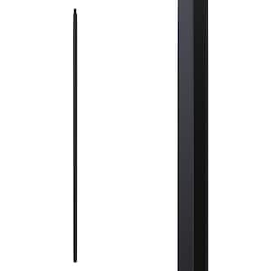 Stair Parts 44 in. x 1/2 in. Matte Black Plain Iron Baluster for Stair Remodel