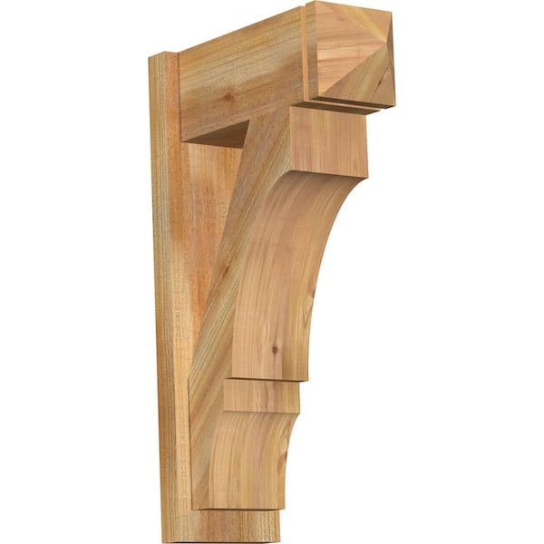 Ekena Millwork 8 in. x 32 in. x 20 in. Balboa Arts and Crafts Rough Sawn Western Red Cedar Outlooker