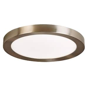 1005758028 HB CALLOWAY 19 in. EDGELIT 5CCT LED Flush Mount in Brushed Nickel Finish