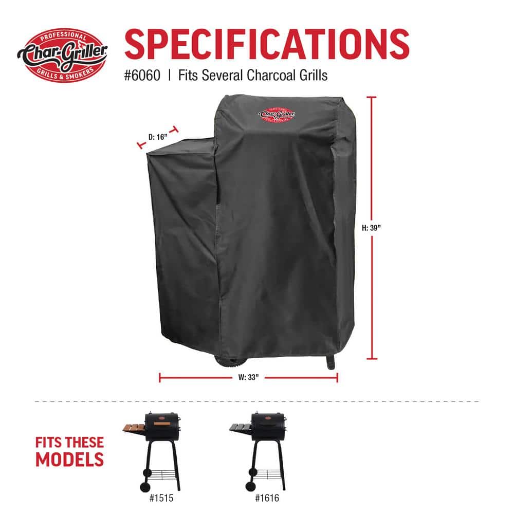 Black Barrel Charcoal Grill with Wood Shelf and Cast Iron Grates