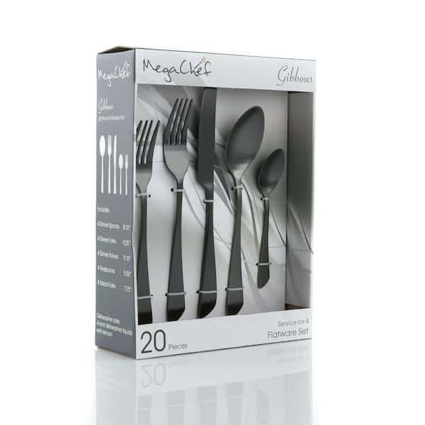 Home Decorators Collection Brenner 20-Piece Matte Black Finished Stainless  Steel Flatware Set (Service for 4) KS6612-20P MAB - The Home Depot