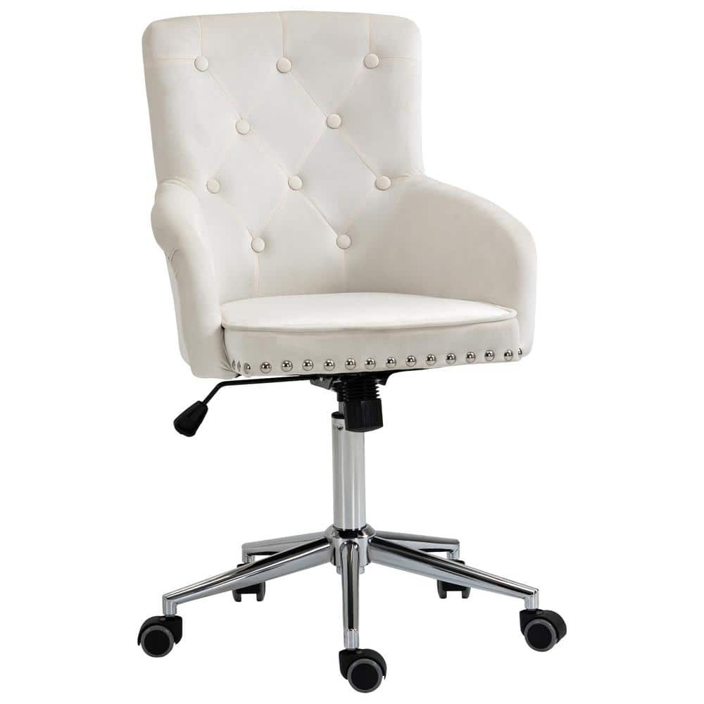 Marconi White Low Back Desk Chair