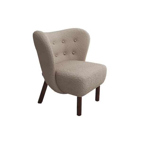 STICKON Light Brown Polyester Side Chair (Set of 1)