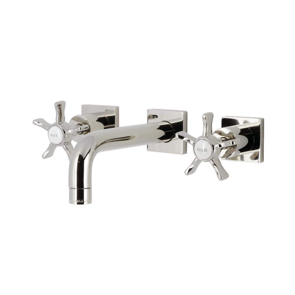 Hamilton Double Handle Wall Mount Bathroom Faucet in Polished Nickel price history on PriceWatchPro