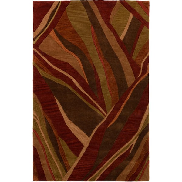 Addison Rugs Ascot 16 Abstract Stripe Canyon 3 ft. 6 in. x 5 ft. 6 in. Area Rug