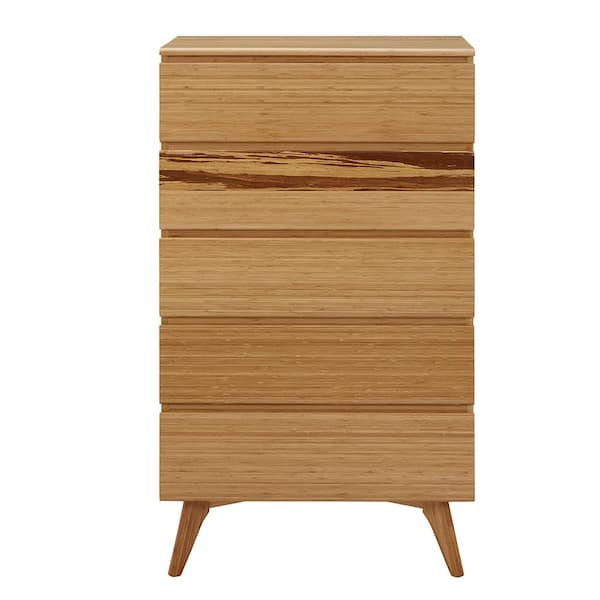 Greenington Azara 5-Drawer Caramelized 18.5 in. L x 32 in. W x 50 in. H ...