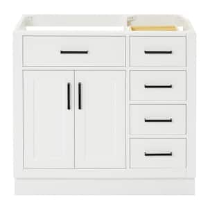 Hepburn 36 in. W x 21.5 in. D x 34.5 in. H Bath Vanity Cabinet without Top in White