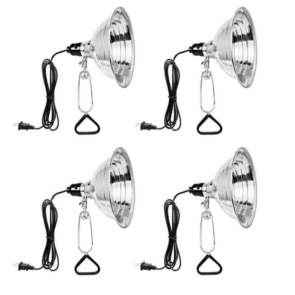 Black Clamp Lamp Light 150-Watt with 8.5 in. Aluminum Reflector (No Bulb Included), 6 ft. Cord (4-Pack) price history on PriceWatchPro