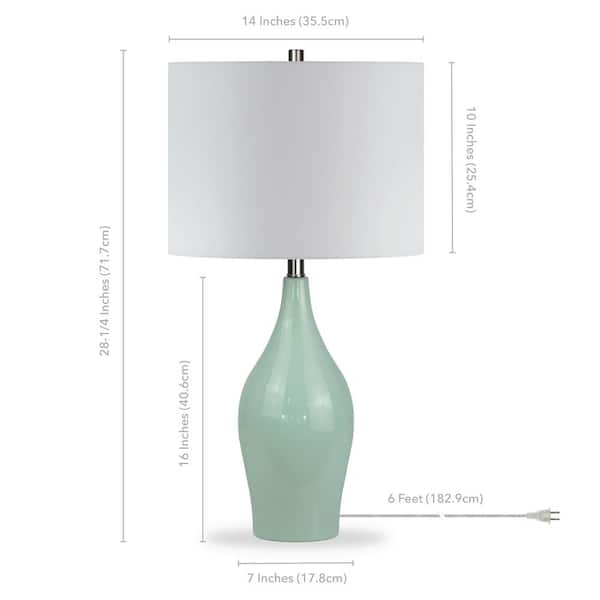 In Teal Blue Table Lamp, Teal Blue Bedside Lamps