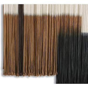 59 in. W x 35 in. L Wall Hanging Dip Dye Tapestry Fiber Wall Art, Boho Bedroom Decor Wall Tapestry-Brown