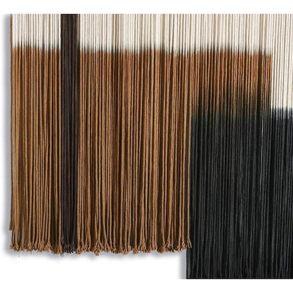 59 in. W x 35 in. L Wall Hanging Dip Dye Tapestry Fiber Wall Art Boho Bedroom Decor Wall Tapestry Brown YY8Y6M3GTY The Home Depot