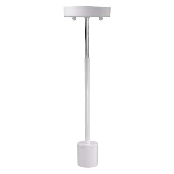 White Pendant Light Kit with Partial Metal Rod