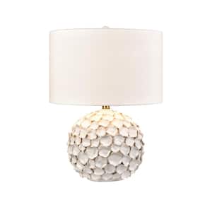 Pope A F B 23 in. White Glazed Table Lamp