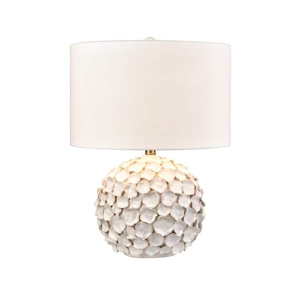 Titan Lighting Pope A F B 23 in. White Glazed Table Lamp