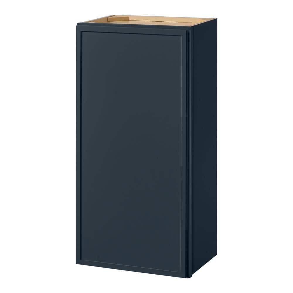 Leyton 18 in. W x 12 in. D x 36 in. H Ready to Assemble Plywood Slim Shaker Wall Kitchen Cabinet in Ink Blue price history on PriceWatchPro