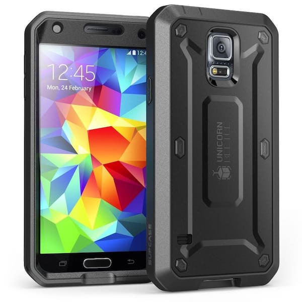Unbranded SUPCASE Galaxy S5 Unicorn Beetle Pro Full Body Case with Screen Protector, Black/Black