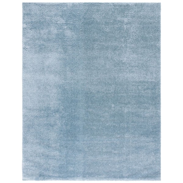 Tahoe 7 ft. x 9 ft. Blue Solid Color Area Rug