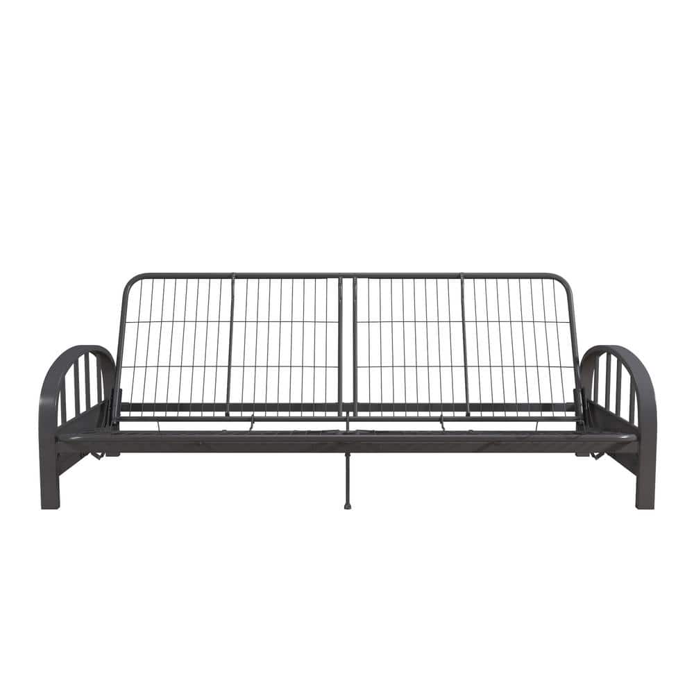 DHP Ali Gunmetal Gray Full Size Futon Frame DE33999 The Home Depot