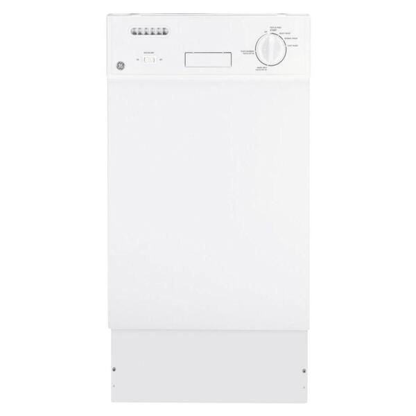 GE 18 in. Front Control Dishwasher in White with Stainless Steel Tub