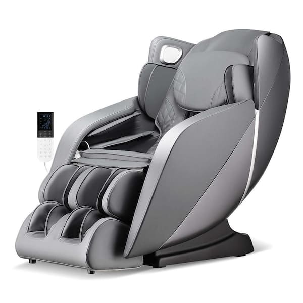 Gray Free Indoor Delivery Comfort Full Body Massage Chair with Voice Control Heat Foot Roller