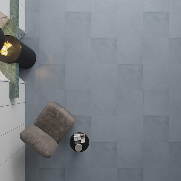 Spanish Armonia Blue 24 in. x 24 in. Micro Terrazzo Matte Porcelain Floor and Wall Tile (4-Pieces, 15.5 sq. ft./Case)