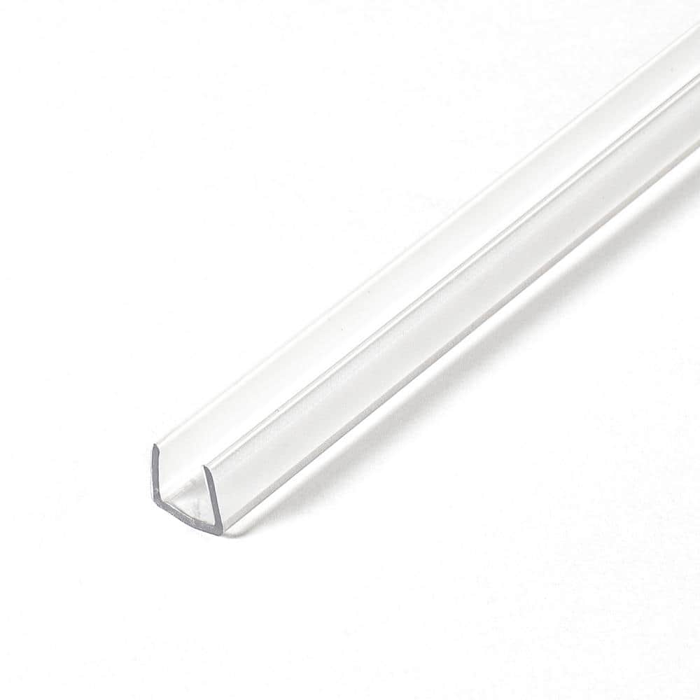 Edge Supply Plastic Edge Guard, 3/4 in X 48 in Lengths Clear Plastic U  Channel Pack of 8, Clear Plastic Edging for Labelling, Cabinet Protection,  PVC