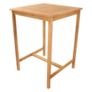 Teak Wood Square Outdoor Bar Table