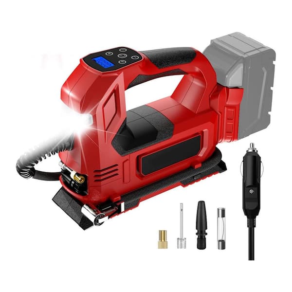 Cordless 160 PSI Portable Electric Air Compressor for Milwaukee M18 with LED Light and Digital Pressure Gauge